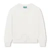 Kenzo Classic Round Neck Cardigan In White