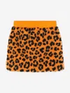 Kenzo Leopard-print Faux-shearling Skirt In Orange