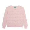 Kenzo Pointelle-knit Cotton Cardigan In Pink