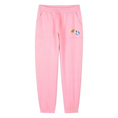 Kenzo Girls Logo Print Cotton Joggers In Pink