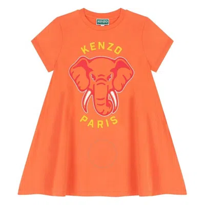 Kenzo Kids'  Girls Logo-print Flared Dress