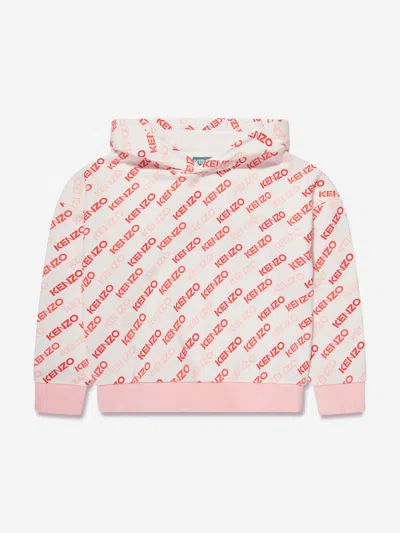 Kenzo Kids' Logo-print Cotton Hoodie In Ivory