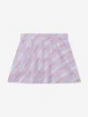 Kenzo All-over Logo Print Mini Skirt In Purple