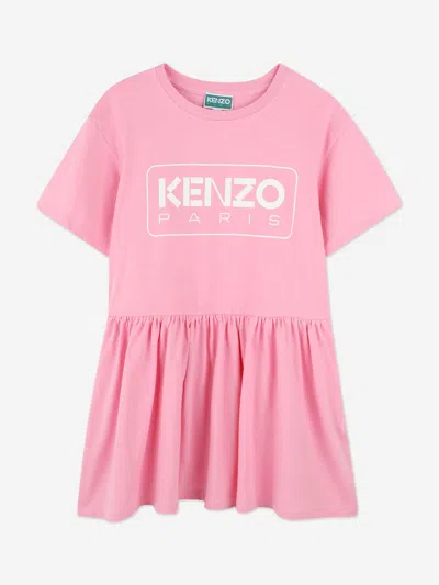 Kenzo Babies' Girls Logo Sweater Dress In Pink