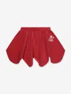 Kenzo Scalloped Cotton Skirt In Red