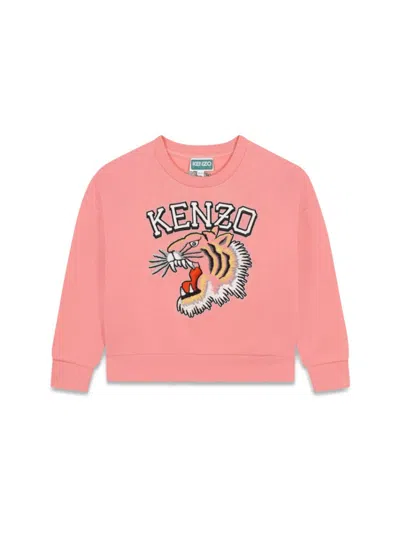 Kenzo Girls Pink Logo Sweatshirt