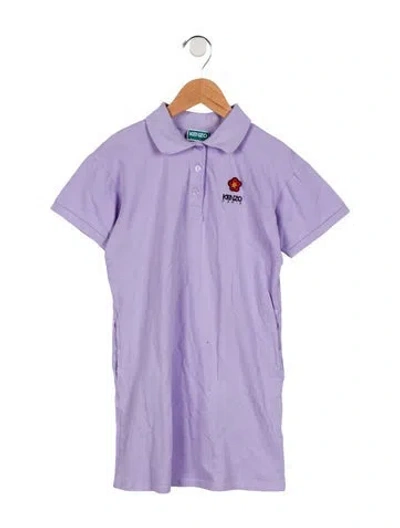Pre-owned Kenzo Kids' Girls' Polo Dress In Purple