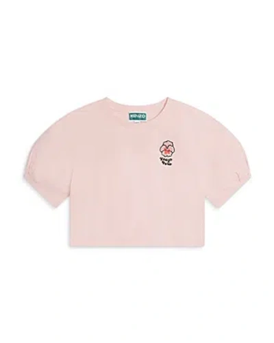 Kenzo Kids' Logo-patch Cotton T-shirt In Pink