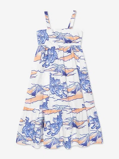 Kenzo Babies' Girls Strappy Tigers Dress In White