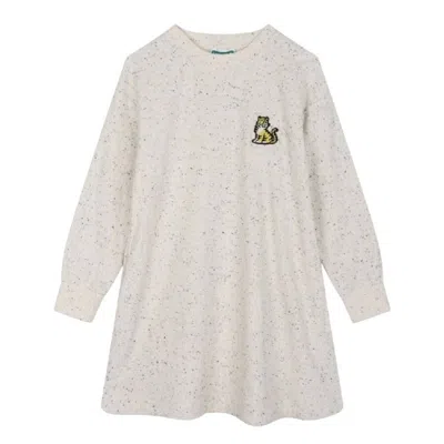 Kenzo Girls Terry Tiger Dress In Neutral