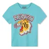 Kenzo Girls Tiger-print Cotton Tshirt