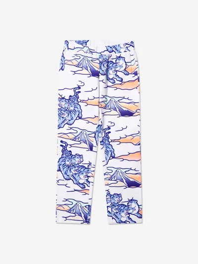 Kenzo Babies' Girls Tiger Print Jeggings In White