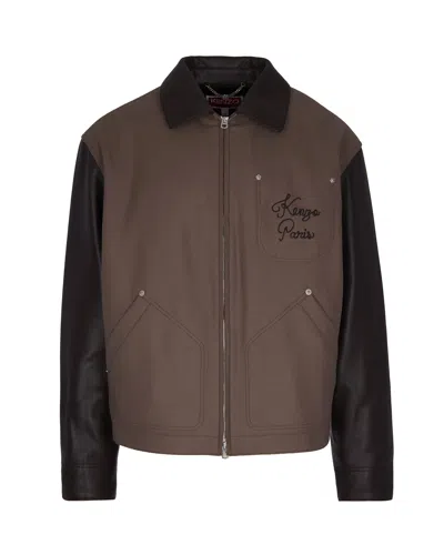 KENZO GIUBBINO BLOUSON TAUPE