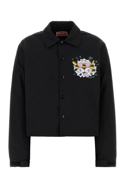 Kenzo Black Cotton Blend Jacket
