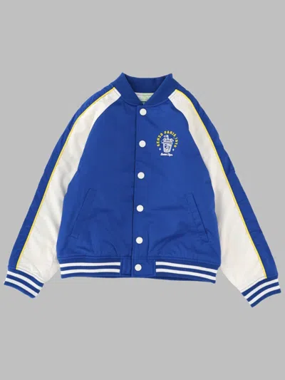 Kenzo Kids Mini Cotton Puffer Jacket In Blue