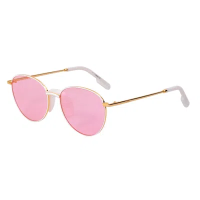 Kenzo Gold Metal Sunglasses In Pink
