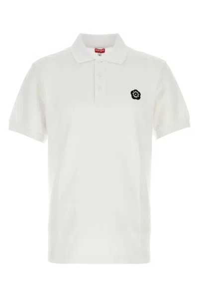 Kenzo Gots Boke Flower 2.0 Crest Slim Polo In White