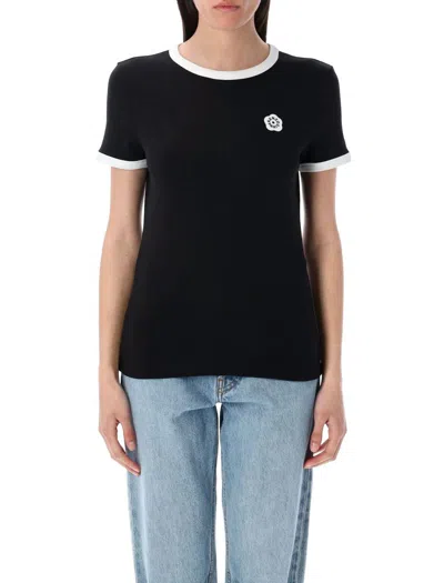 Kenzo Gots Boke Flower 2.0 Emb Classic Rib T-s In Black