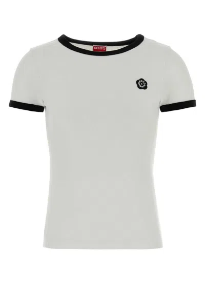 Kenzo Gots Boke Flower 2.0 Emb Fitted Rib T-shirt In Multi