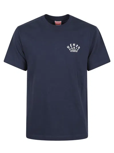 Kenzo Gots Dragonfly Embroidered Classic Tshirt In Blue