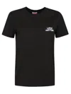 Kenzo Printed Tiger Logo T-shirt In Cotone In Black