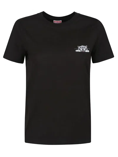 Kenzo Gots Happy Tiger Classic T-shirt In Black