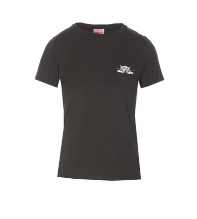 Kenzo Gots Happy Tiger T-shirt In Black