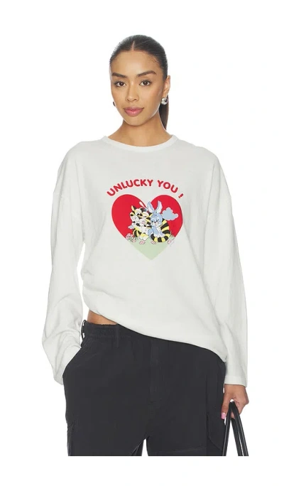 Kenzo Gots  Cartoon Long Sleeves T-shirt In White