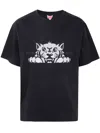 Kenzo Black Oversized T-shirt With Print