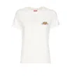 Kenzo Happy Tiger Print T-shirt In White