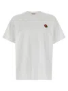 Kenzo Boke Flower Crest Logo Embroidered T-shirt In White