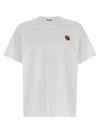 Kenzo Boke Flower Crest Logo Embroidered T-shirt In White