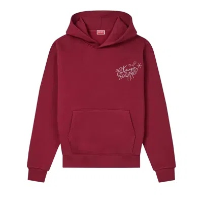 Pre-owned Kenzo Gots Star Tiger Embroidered Classic Hoodie 'burgundy'