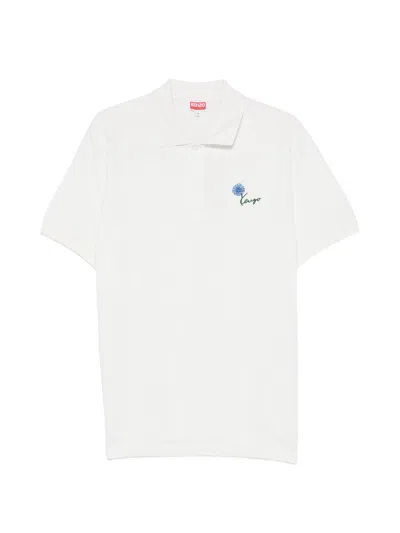 Kenzo Gots Tulip Slim Polo Shirt In Offwhite