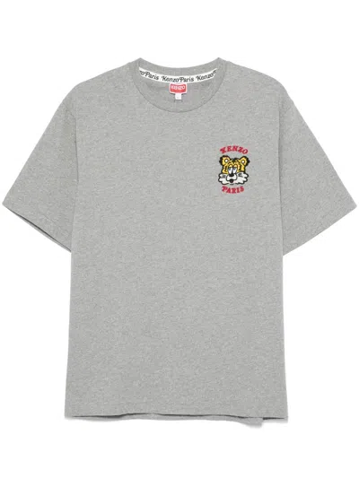 Kenzo Gots Verdy Collection Embroidered Classic Tshirt Clothing In 94 Pearl Grey