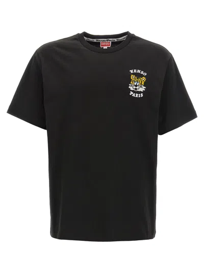Kenzo Embroidered-logo T-shirt In Black