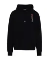 Kenzo Gradient Logo Cotton Hoodie In Black