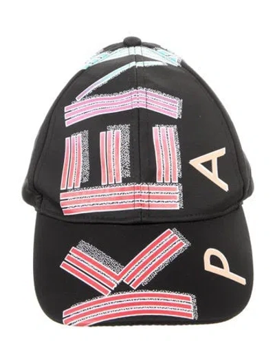 Pre-owned Kenzo Graphic Logo Print Baseball Cap In Black