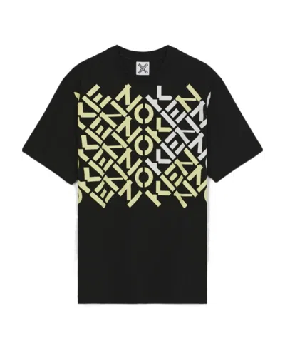 Kenzo Graphic Logo Print T-shirt In Black
