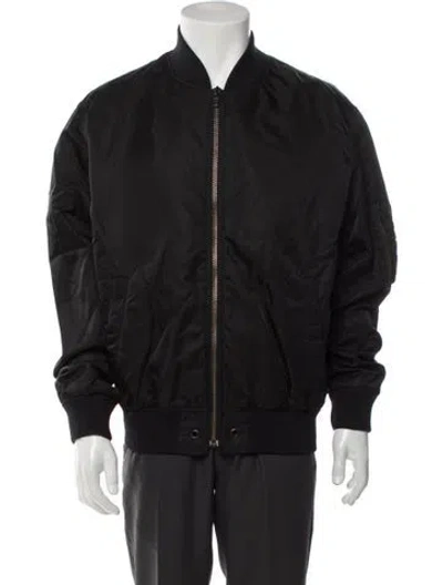 Pre-owned Kenzo Graphic Print Bomber Jacket In Black