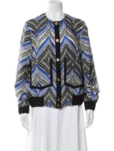 Pre-owned Kenzo Graphic Print Bomber Jacket In Multi