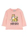 Kenzo Graphic-print Cotton Sweatshirt In 43g Pink