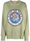 Kenzo Graphic-print Cotton Sweatshirt In Green