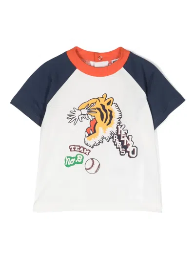 Kenzo Babies' Graphic-print Cotton T-shirt In White
