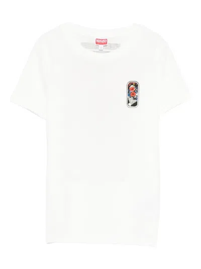 Kenzo Graphic-print Cotton Top In White