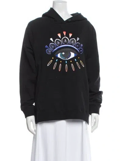 Pre-owned Kenzo Graphic Print Crew Neck Hoodie In Gray