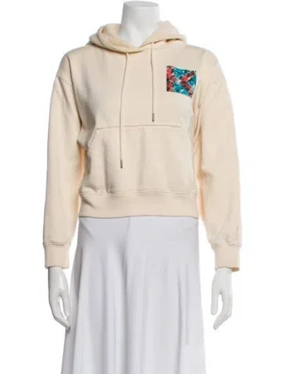 Pre-owned Kenzo Graphic Print Crew Neck Hoodie In Neutral