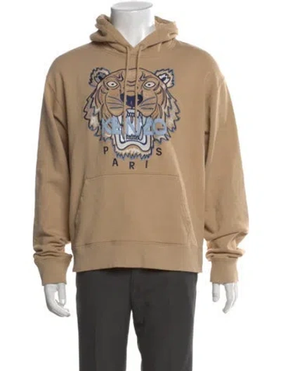 Pre-owned Kenzo Graphic Print Crew Neck Hoodie In Neutral