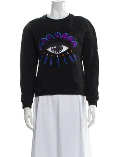 Pre-owned Kenzo Graphic Print Crew Neck Sweatshirt In Gray