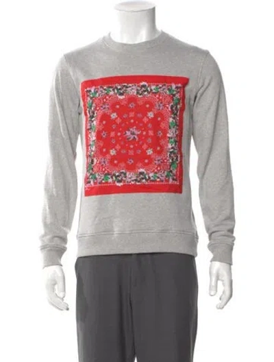 Pre-owned Kenzo Graphic Print Crew Neck Sweatshirt In Gray